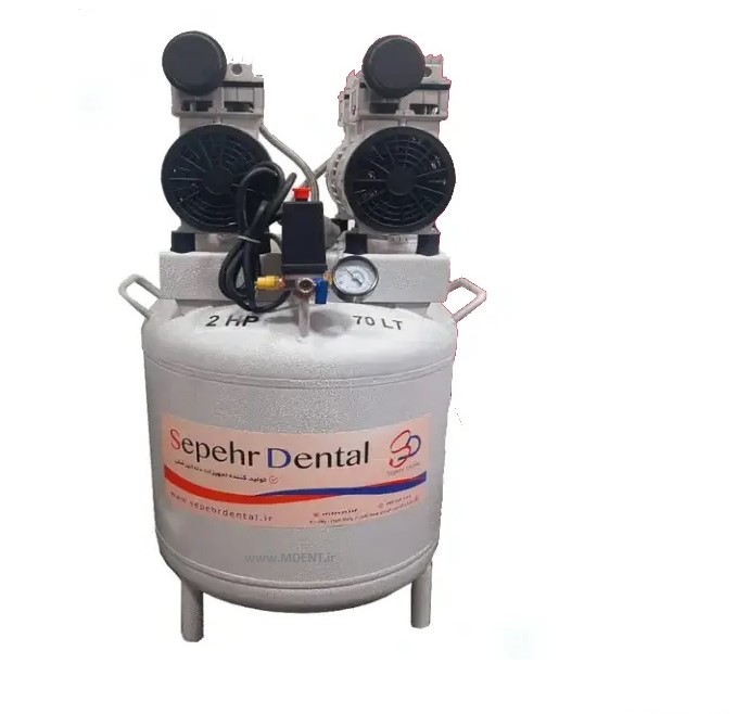 کمپرسور دو موتور 70 لیتری سپهر دنتال